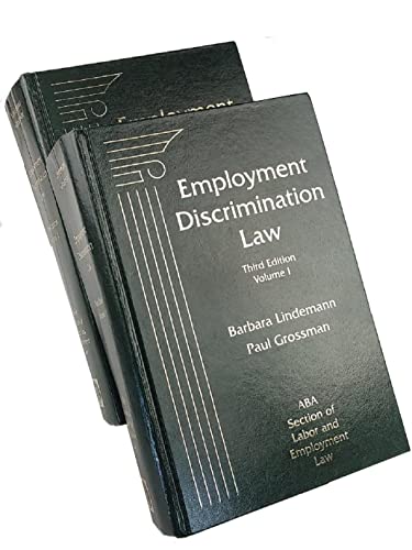 Beispielbild fr Employment Discrimination Law zum Verkauf von HPB-Red