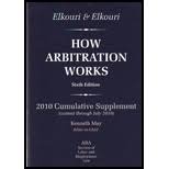 Imagen de archivo de Elkouri Elkouri: How Arbitration Works, 6th Edition, 2010 Cumulative Supplement a la venta por Books of the Smoky Mountains