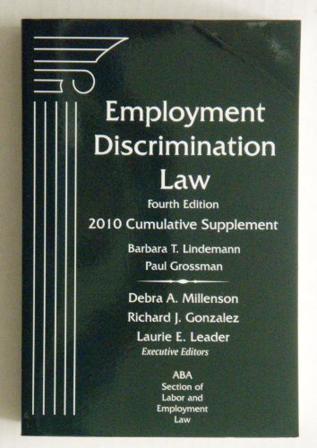 Imagen de archivo de Employment Discrimination Law, 4th Edition, 2010 Cumulative Supplement a la venta por ThriftBooks-Dallas