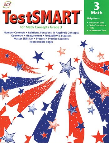 Stock image for TestSMART for Math Concepts Grade 3: Help for Basic Math Skills, State Competency Tests, Achievement Tests for sale by HPB Inc.