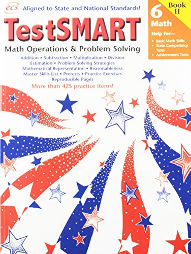 Stock image for TestSMART Math Operations and Problem Solving Grade 6: Help for Basic Math Skills, State Competency Tests, Achievement Tests for sale by Once Upon A Time Books