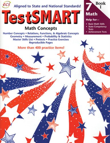 Beispielbild fr TestSMART for Math Concepts Grade 7: Help for Basic Math Skills, State Competency Tests, Achievement Tests zum Verkauf von HPB Inc.