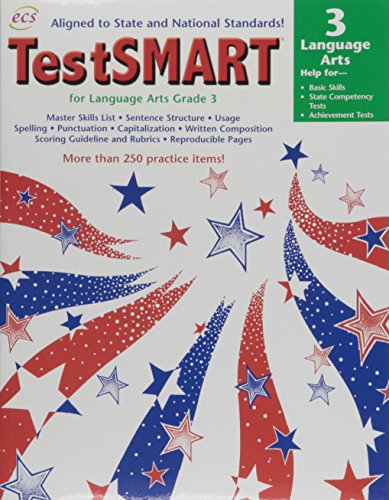 Stock image for TestSMART for Language Arts Grade 3: Help for Basic Language Arts Skills, State Competency Tests, Achievement Tests for sale by HPB-Emerald