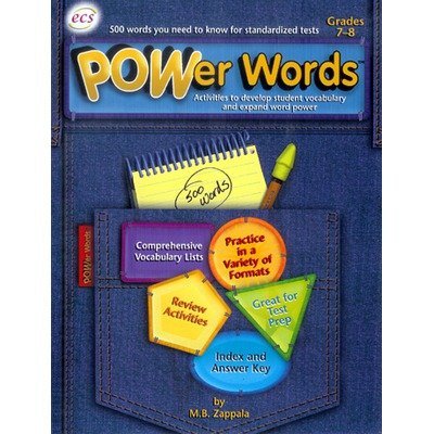 Beispielbild fr POWer Words: 500 Words You Need to Know for Standardized Tests, Grades 7-8 zum Verkauf von ThriftBooks-Atlanta