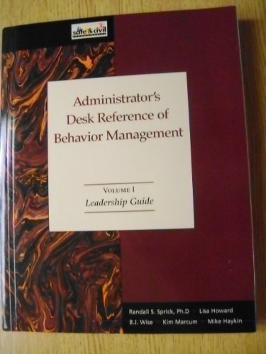 Beispielbild fr The Administrator's Desk Reference of Behavior Management (Three Volumes) zum Verkauf von Half Price Books Inc.