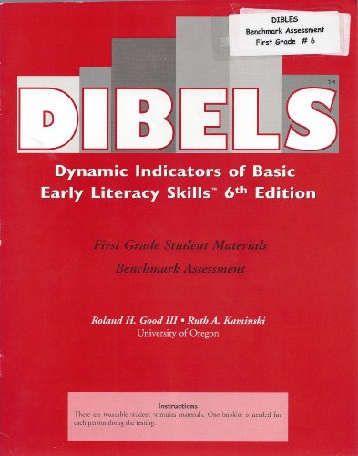Beispielbild für Dibels Dynamic Indicators of Basic Early Literacy Skills 6th Edition, First Grade Student Materials Benchmark Assessment ISBN 9781570358845, 1570358842 zum Verkauf von SecondSale