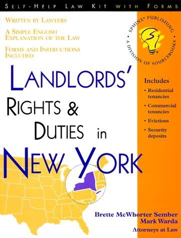 9781570711862: Landlord's Rights and Duties in New York: With Forms (Self-Help Law Kit with Forms)