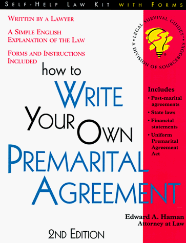 Stock image for How to Write Your Own Premarital Agreement for sale by Better World Books