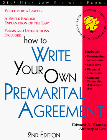 9781570713446: How to Write Your Own Premarital Agreement: With Forms (Legal Survival Guides)