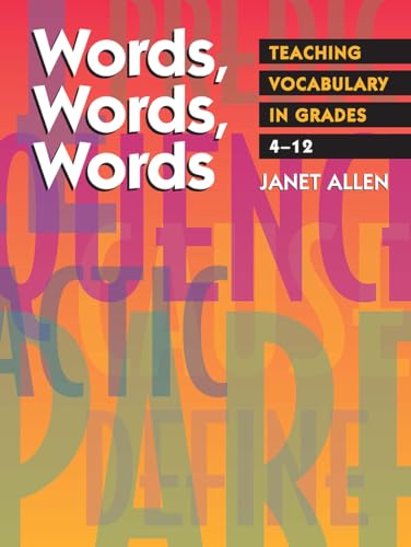 Beispielbild fr Words, Words, Words: Teaching Vocabulary in Grades 4-12 zum Verkauf von SecondSale