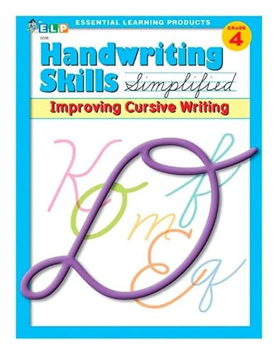 Beispielbild fr Handwriting Skills Simplified: Improving Cursive Writing, Level D (Grade 4) zum Verkauf von Better World Books