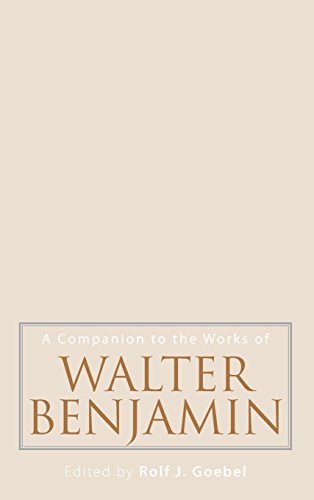 Beispielbild für A Companion to the Works of Walter Benjamin zum Verkauf von Michener & Rutledge Booksellers, Inc.