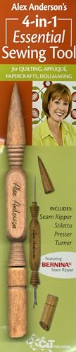 CT Publishing Alex Anderson's 4In1 Essential Sewing Tool Includes Seam Ripper, Stiletto, Presser, Turner