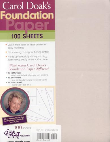 Beispielbild fr Carol Doak's Foundation Paper Format: Paperback zum Verkauf von INDOO