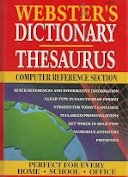 Stock image for Websters Dictionary and Thesaurus With Computer for sale by Half Price Books Inc.