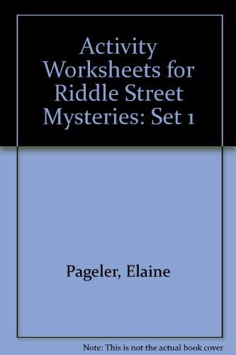 Stock image for Activity Worksheets for Riddle Street Mysteries: Set 1 for sale by Affinity Books