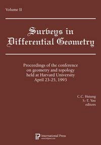 Imagen de archivo de Surveys in Differential Geometry, Vol. 2: Proceedings of the conference on geometry and topology held at Harvard University, April 23-25, 1993 a la venta por SecondSale