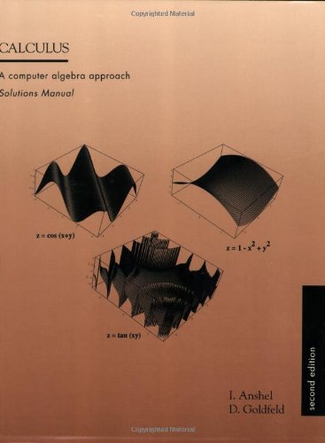 Beispielbild fr Calculus a Computer Algebra Approach Solutions Manual zum Verkauf von PBShop.store US