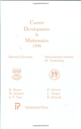 Current Developments in Mathematics 1998 (9781571460776) by B. Mazur