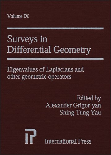 Imagen de archivo de Surveys in Differential Geometry, Vol. 9: Eigenvalues of Laplacians and Other Geometric Operators a la venta por Zubal-Books, Since 1961