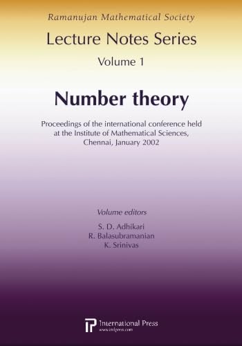 9781571461865: Ramanujan Lecture Notes Series, Vol. 1: Number theory