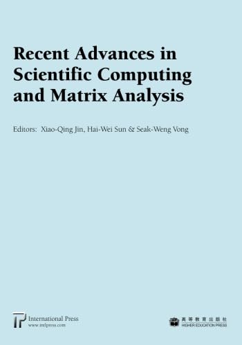 Imagen de archivo de Recent Advances in Scientific Computing and Matrix Analysis a la venta por PBShop.store US