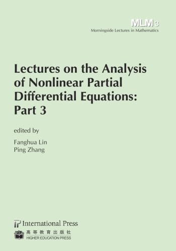 Beispielbild fr Lectures on the Analysis of Nonlinear Partial Differential E zum Verkauf von suffolkbooks