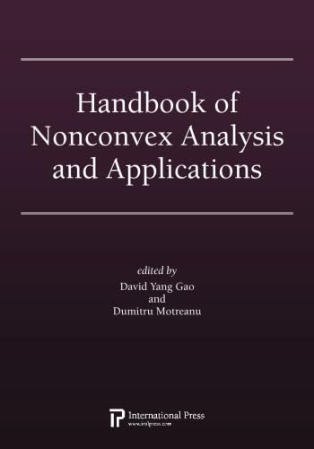 Beispielbild fr Handbook Of Nonconvex Analysis And Applications zum Verkauf von Revaluation Books