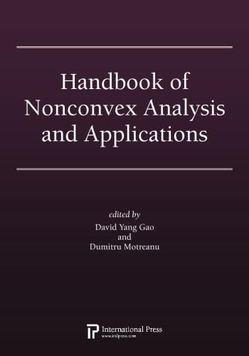 Stock image for Handbook Of Nonconvex Analysis And Applications for sale by Revaluation Books