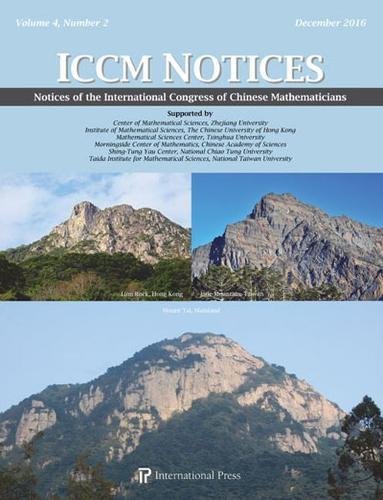 Imagen de archivo de Notices of the International Congress of Chinese Mathematicians, Volume 4, Number 2 December 2016 a la venta por PBShop.store US