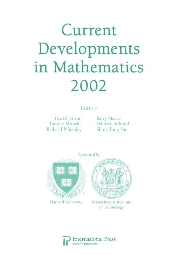 Imagen de archivo de Current Developments in Mathematics, 2002 a la venta por PBShop.store US