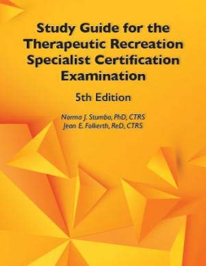 Stock image for Study Guide for the Therapeutic Recreation Specialist Certification Examination for sale by Textbooks_Source