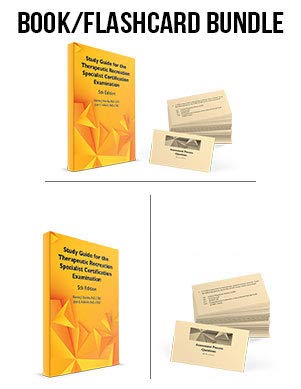 Beispielbild fr Study Guide for the Therapeutic Recreation Specialist Certification Examination, 5th ed. - Book/Flashcards Bundle zum Verkauf von GF Books, Inc.