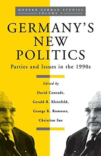 Beispielbild fr Germany's New Politics: Parties and Issues in the 1990s (Modern German Studies) zum Verkauf von medimops