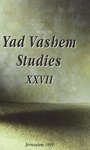 Stock image for Yad Vashem Studies: Xxvii for sale by Bookmonger.Ltd