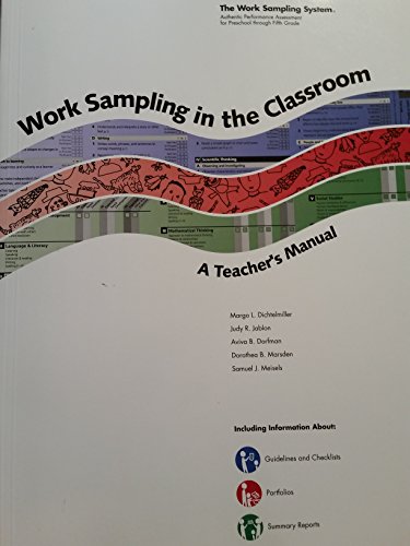 Beispielbild fr Work Sampling in the Classroom: A Teachers Manual, pb, 1997 zum Verkauf von SecondSale