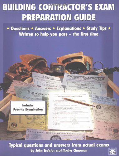 Beispielbild fr Building Contractor's Exam Preparation Guide zum Verkauf von Wonder Book