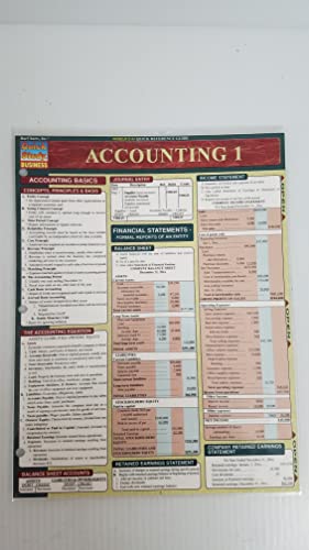 Beispielbild fr Accounting 1 Laminate Reference Chart zum Verkauf von Buchpark