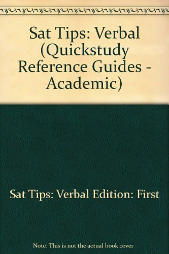 SAT Tips: Verbal (Quickstudy Reference Guides - Academic) (9781572226456) by BarCharts, Inc.