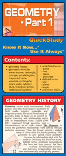 Geometry Part 1 (9781572226562) by BarCharts, Inc.