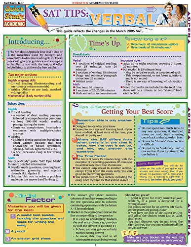 Imagen de archivo de Sat Tips: Verbal (Quick Study Academic) a la venta por SecondSale