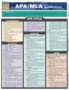 Stock image for APA/MLA Guidelines for Students Laminate Reference Chart (Quickstudy: Academic) for sale by Ergodebooks