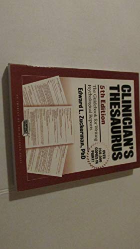 Imagen de archivo de Clinician's Thesaurus, 5th Edition: The Guidebook for Writing Psychological Reports a la venta por Your Online Bookstore