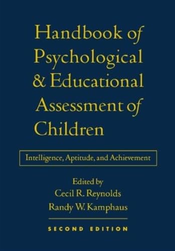 9781572308831: Handbook Of Psychological And Educational Assessment Of Chil: Intelligence & Achievement