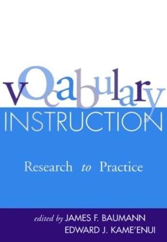Imagen de archivo de Vocabulary Instruction: Research to Practice (Solving Problems in the Teaching of Literacy) a la venta por Books of the Smoky Mountains