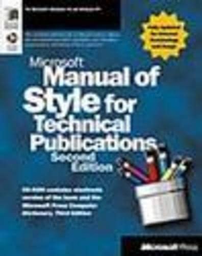 Stock image for Microsoft Manual of Style for Technical Publications [With Contains Electronic Versions of the Book] for sale by ThriftBooks-Atlanta