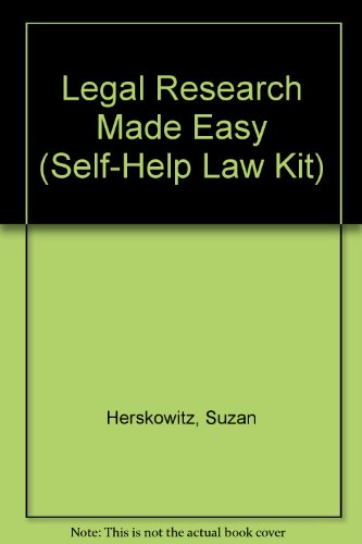 9781572480087: Legal Research Made Easy (Self-Help Law Kit)