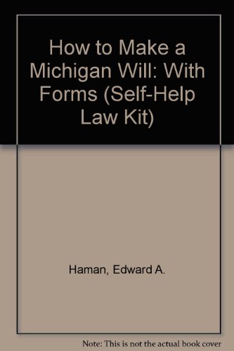Stock image for How to Make a Michigan Will for sale by Better World Books
