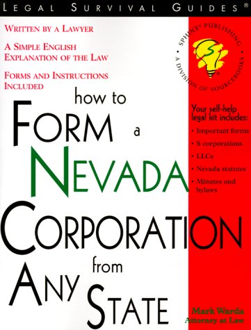 9781572481015: How to Form a Nevada Corporation from Any State: With Forms