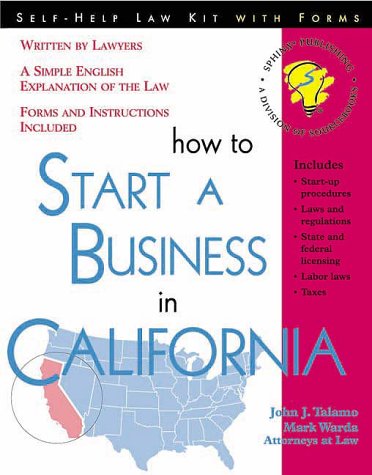 How to Start a Business in California (9781572481169) by Talamo, John; Warda, Mark; Talamo, John